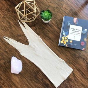 Trendy H&M beige v-neck tank top / camisole